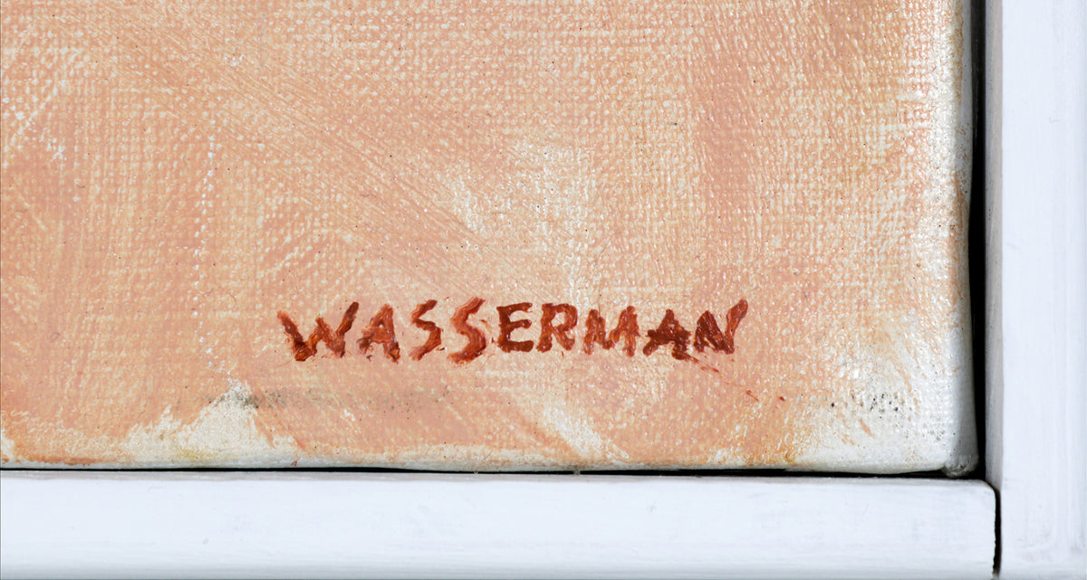 Three Cubist Figures <br>20th Century Oil <br><br>#B6589