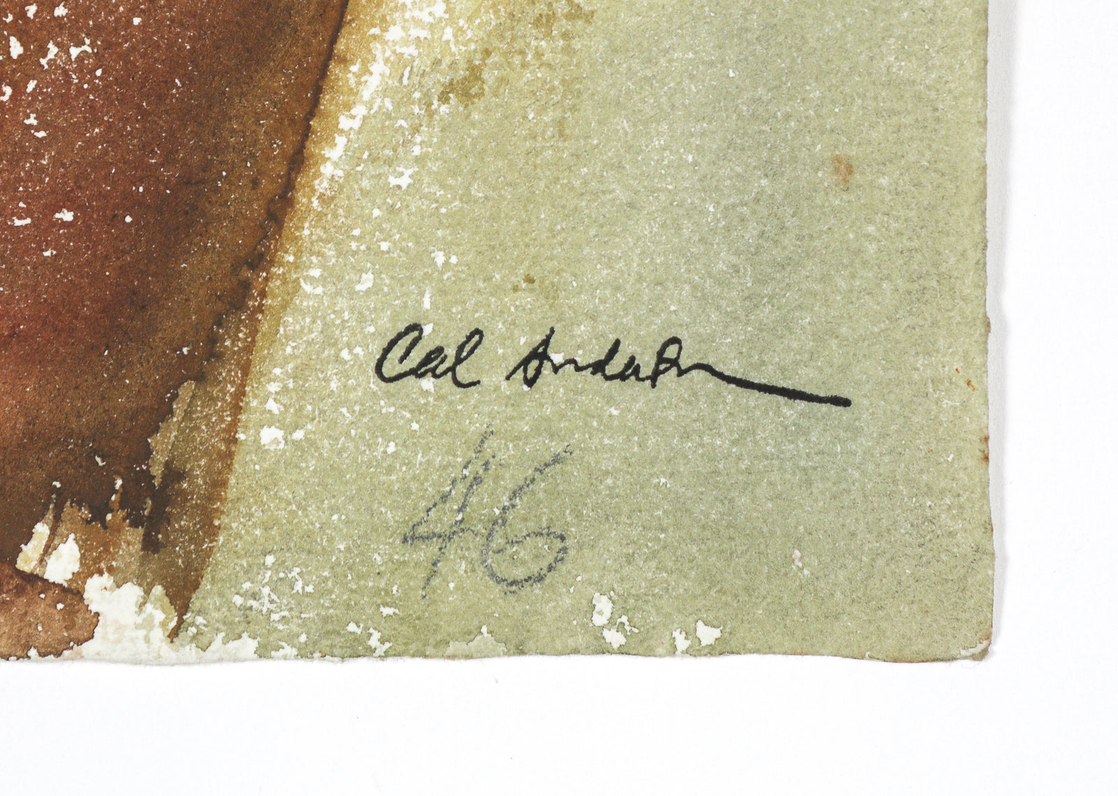 Vintage Industrial Scene <br>1946 Watercolor <br><br>#B6610