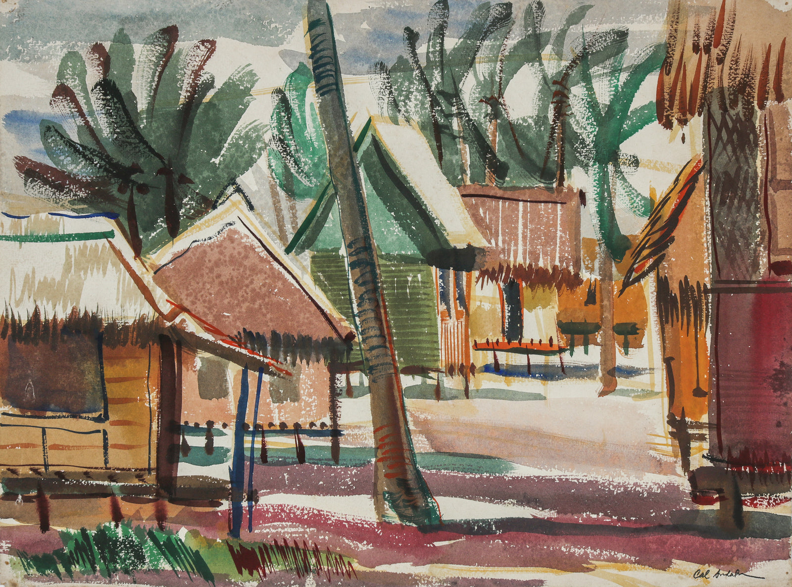 <i>Letey</i> <br>1945 Watercolor <br><br>#B6616