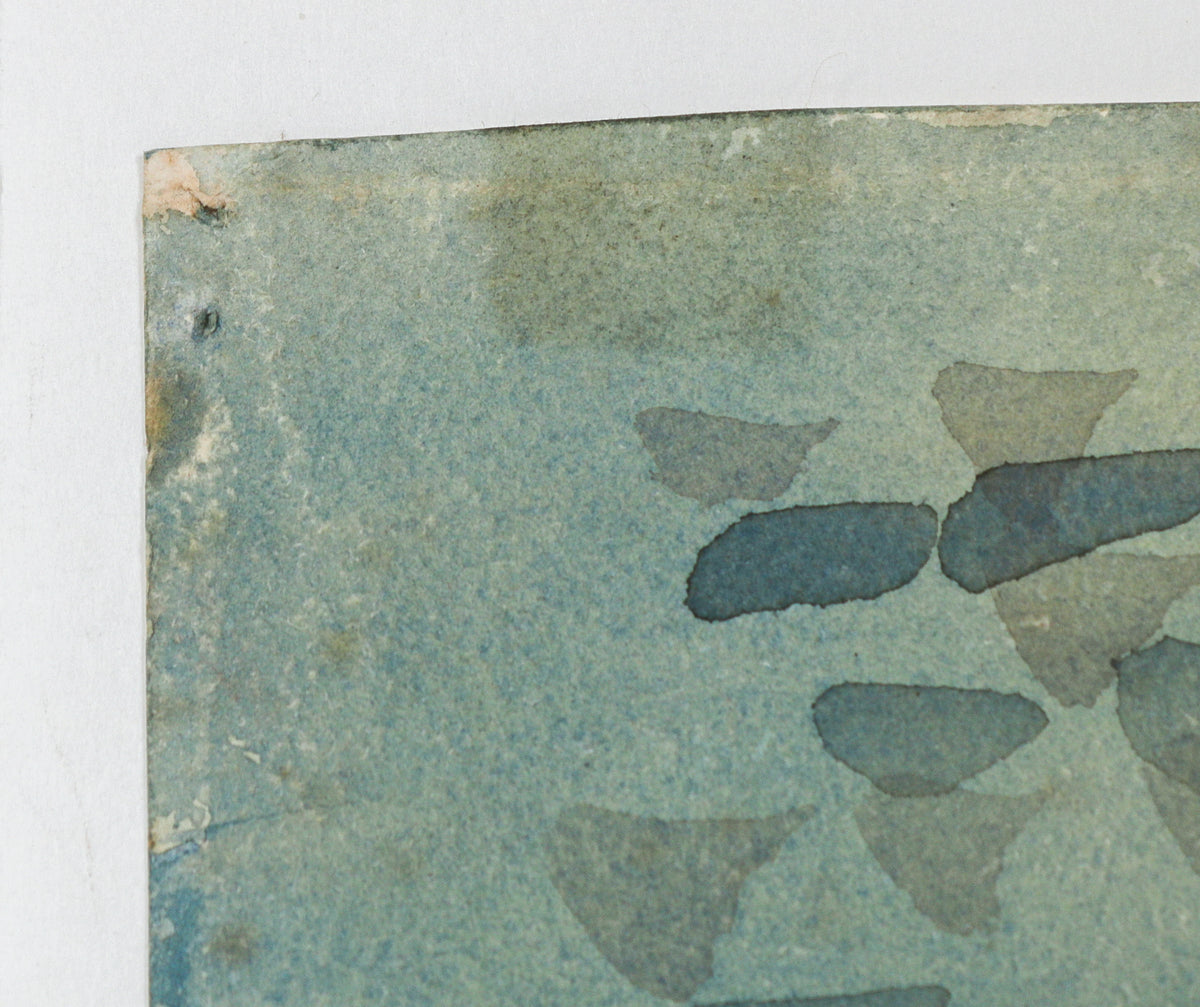 Vintage Street Corner Scene <br>Mid 1940s Watercolor <br><br>#B6622