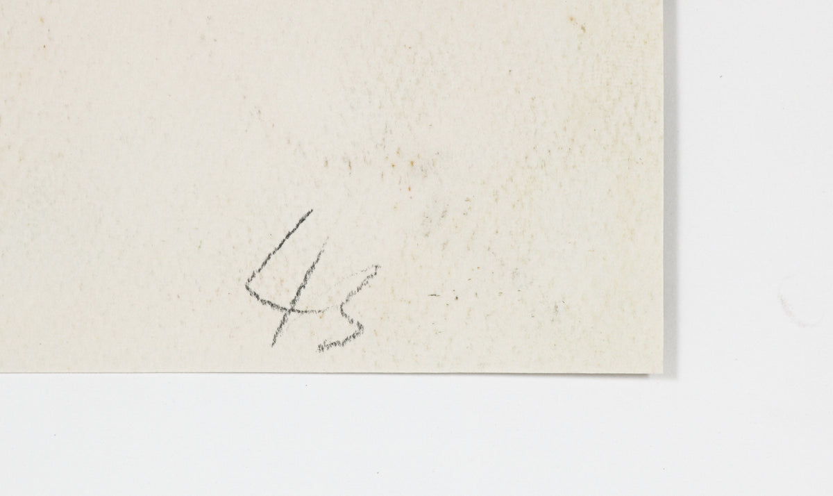 Charming Vintage City Scene <br>1945 Watercolor <br><br>#B6629