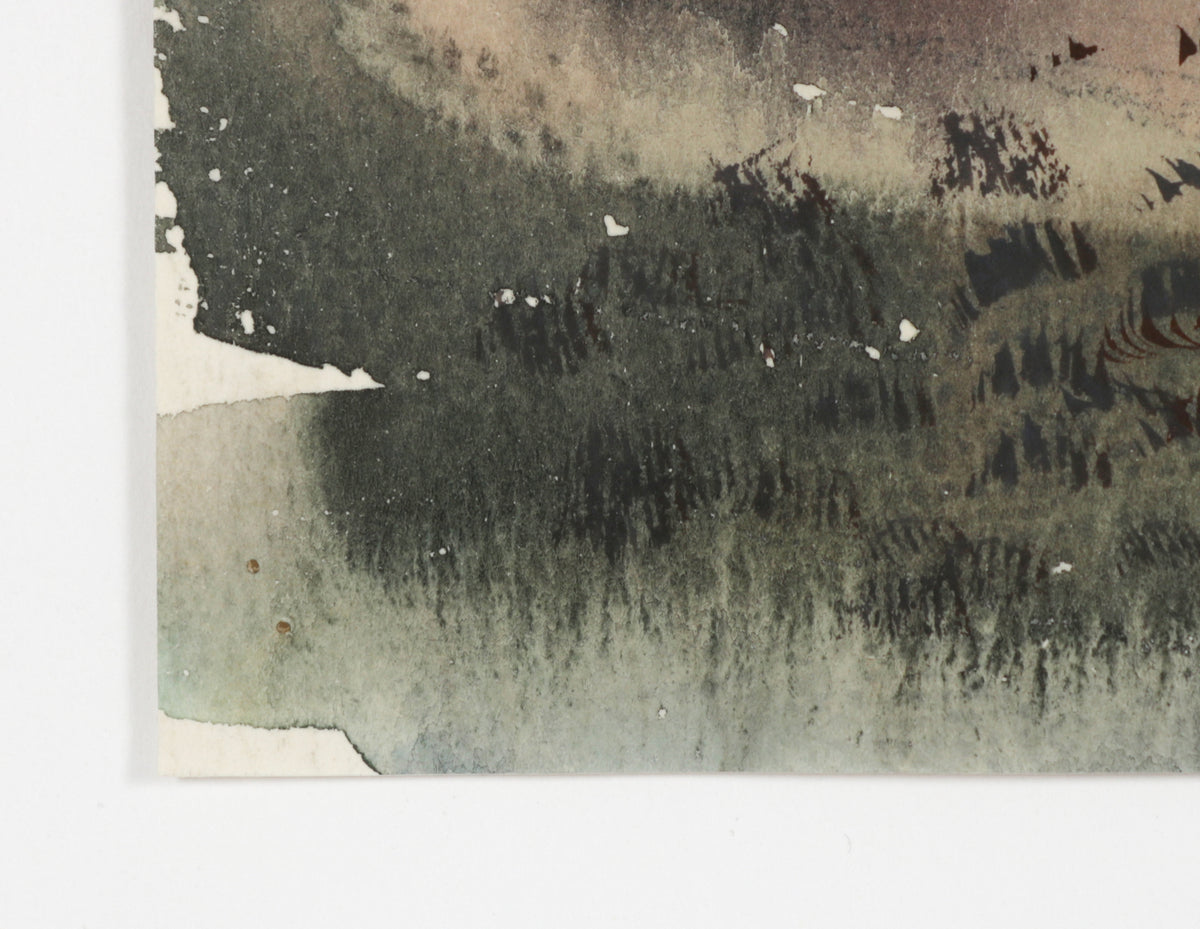 Modernist Neighborhood Scene <br>1943 Watercolor <br><br>#B6639