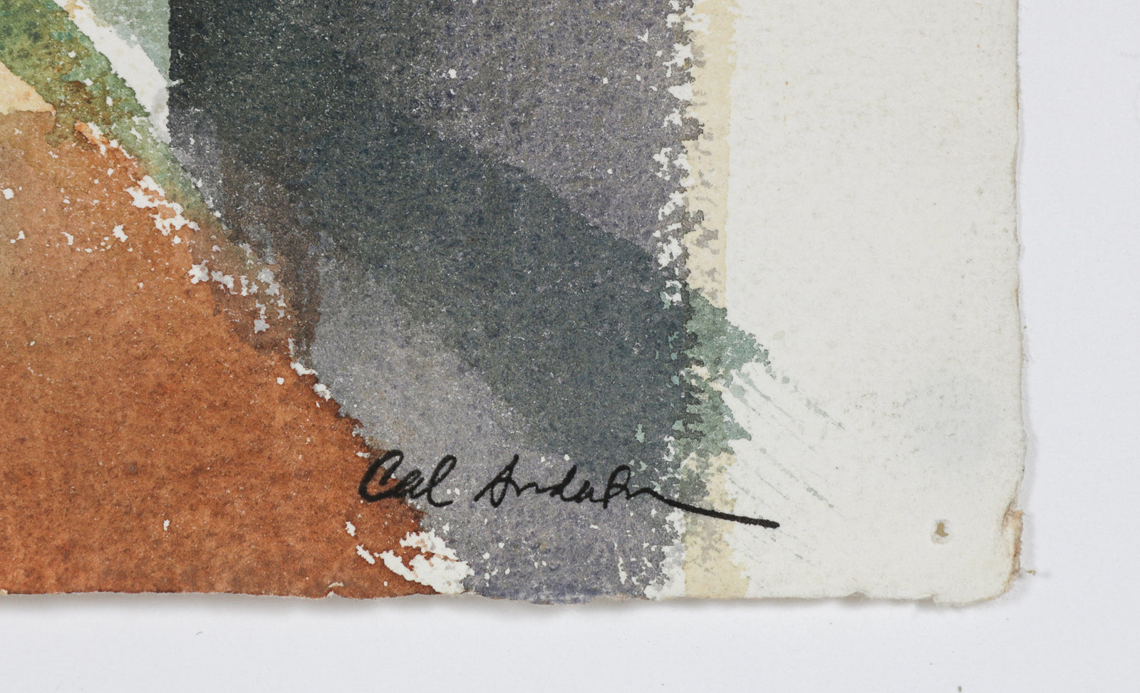 Modernist Backstreet Scene <br>1946 Watercolor <br><br>#B6657