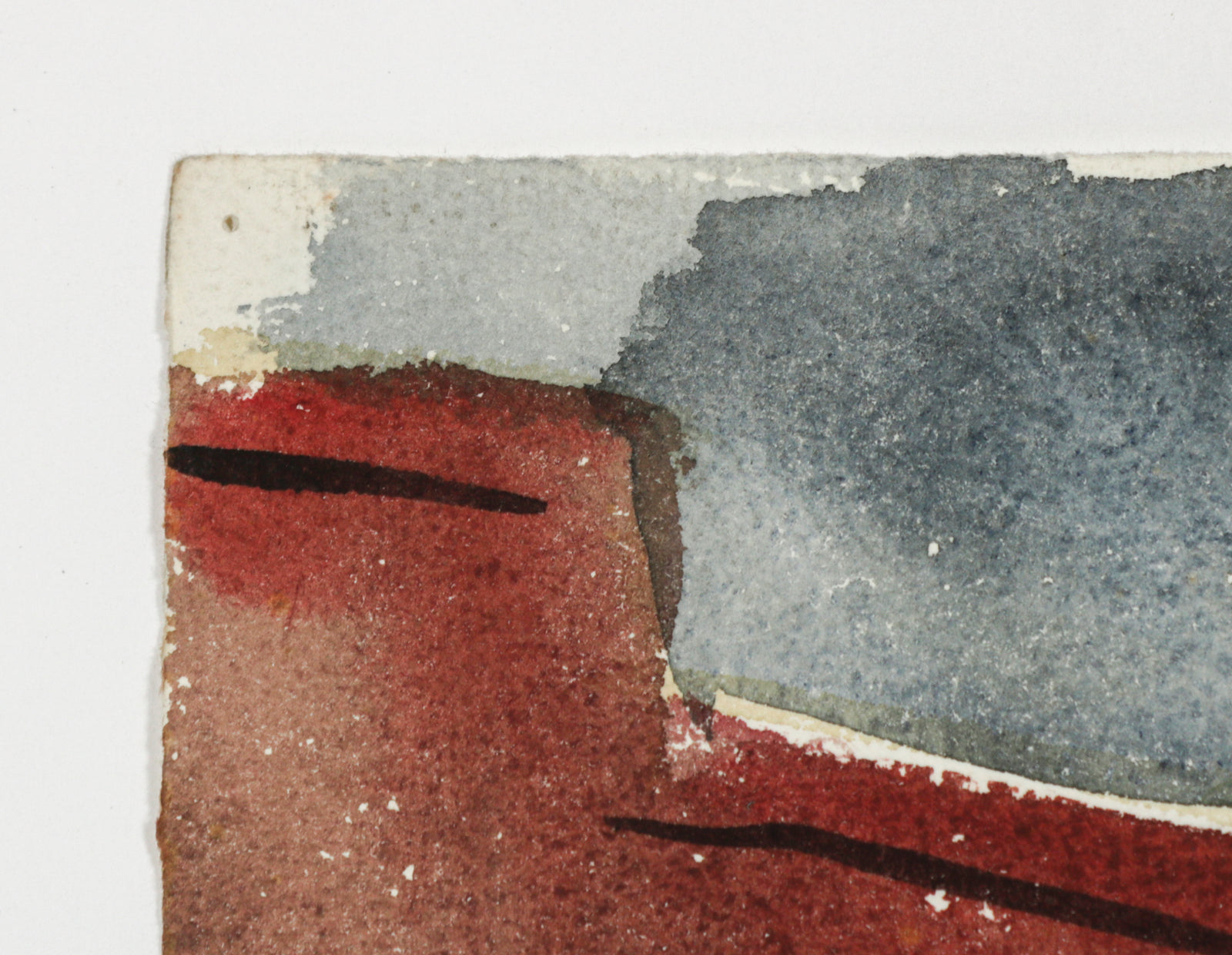 Modernist Backstreet Scene <br>1946 Watercolor <br><br>#B6657