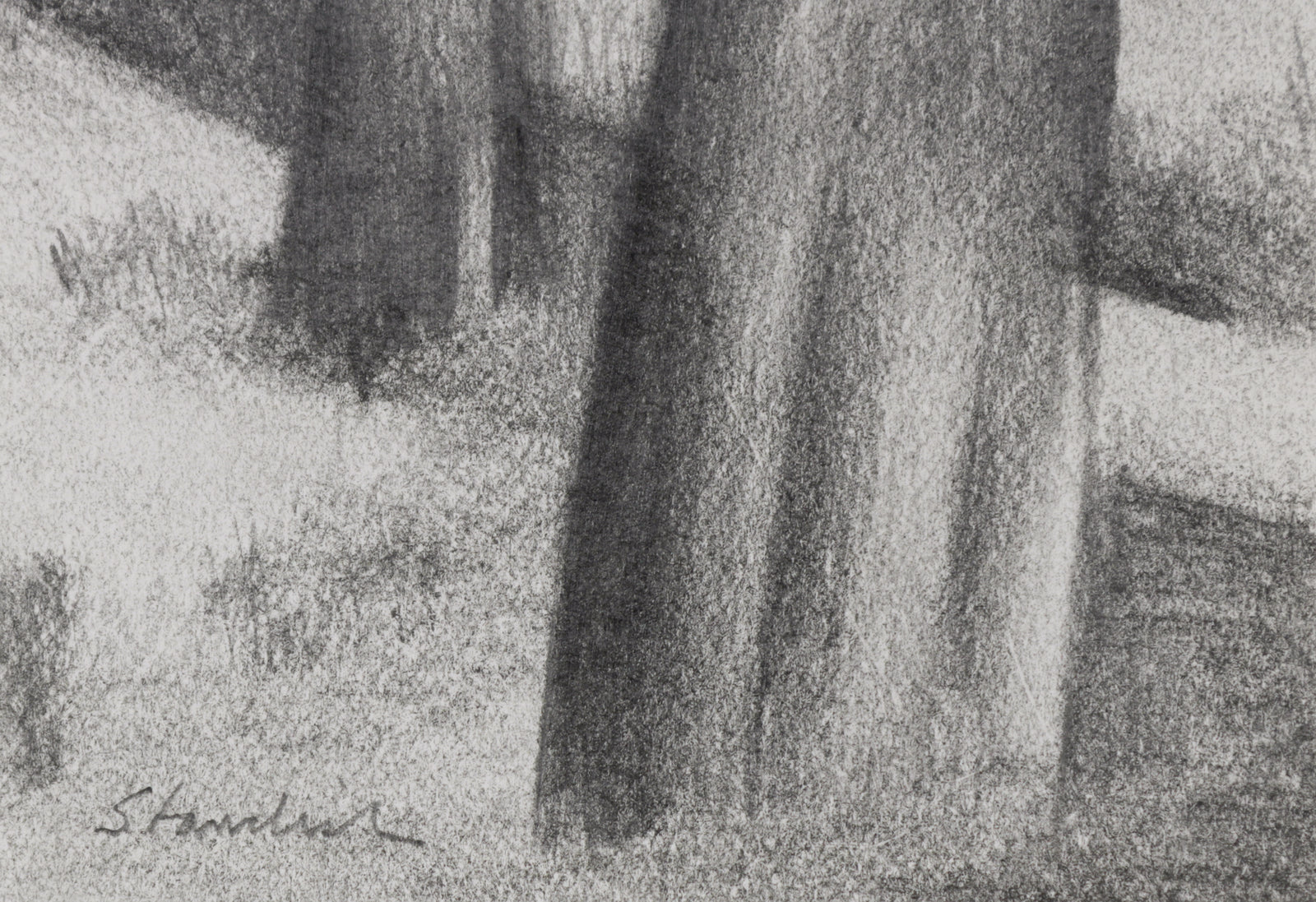Two Trees <br>Late 20th Century Graphite <br><br>#B6673