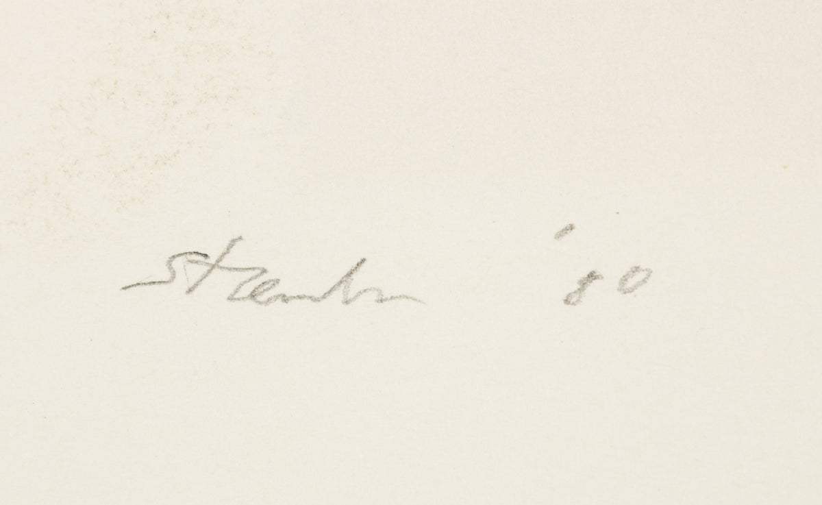 Warm Abstracted Los Angeles Hills <br>1980 Oil <br><br>#B6689