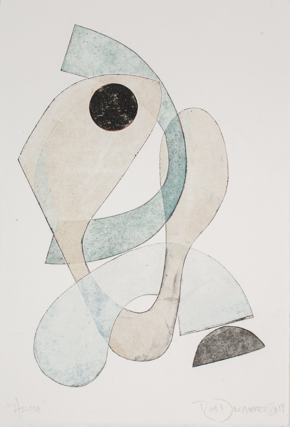 <i>Hilma</i> <br>2019 Mixed Media Monotype <br><br>#B6815