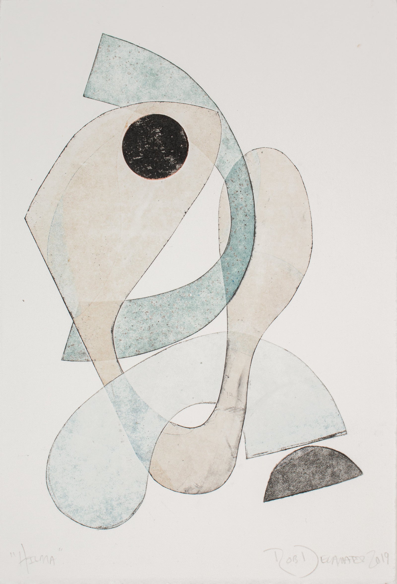 <i>Hilma</i> <br>2019 Mixed Media Monotype <br><br>#B6815