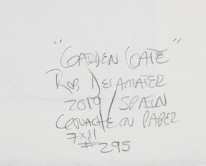 <i>Garden Gate</i> <br>2019 Gouache <br><br>#B6850