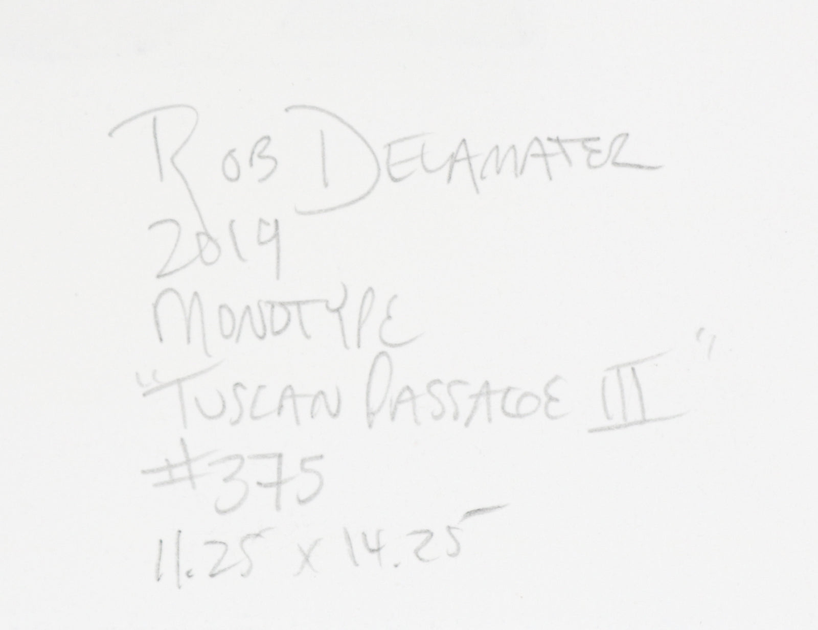 <i>Tuscan Passage III</i> <br>2019 Monotype <br><br>#B6861