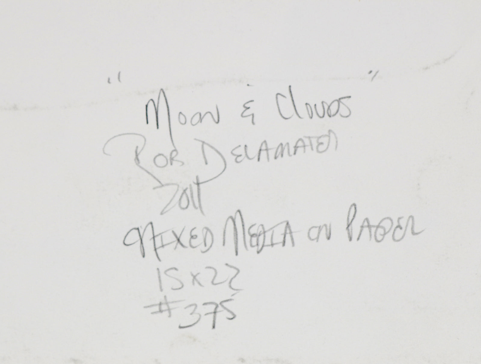 <i>Moon & Clouds</i> <br>2011 Mixed Media Collage<br><br>#B6909