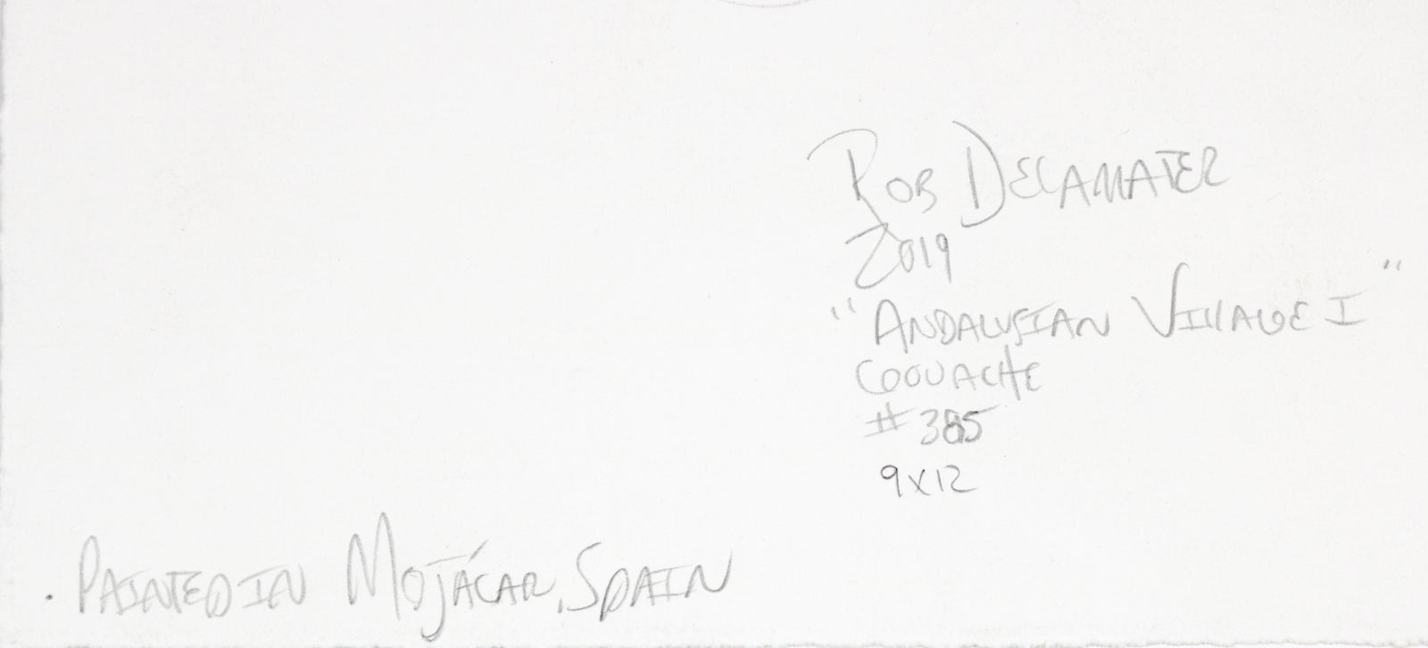 <i>Andalusian Village I</i> <br>2019 Gouache <br><br>#B6913