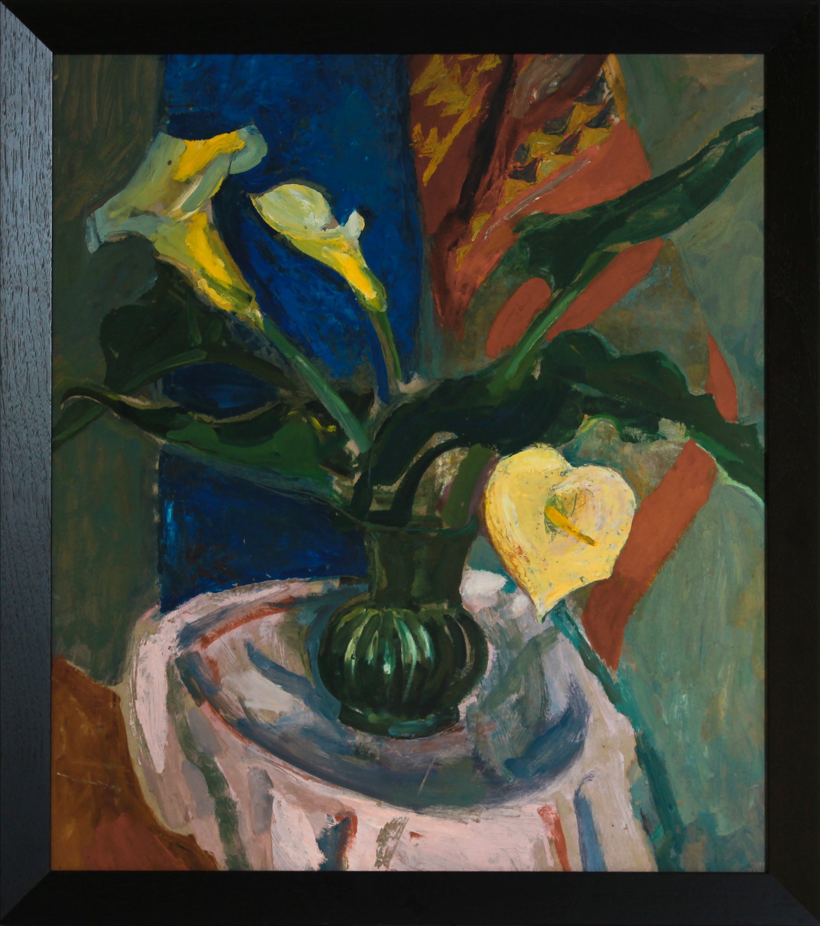 Calla Lily Still Life <br>20th Century Oil <br><br>B7536