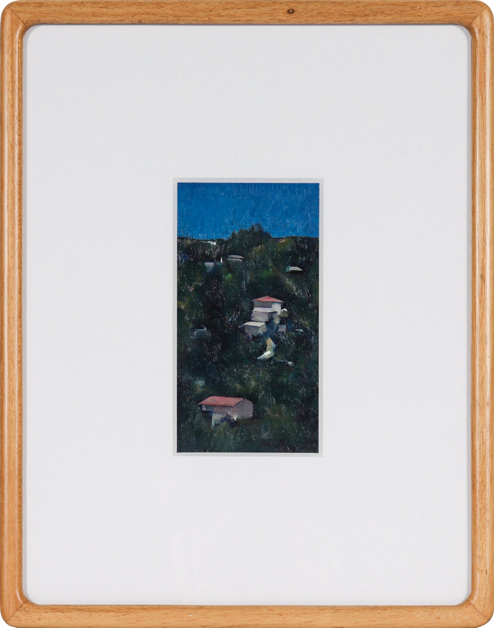 Los Angeles Hillside Scene <br>20th Century Oil on Paper <br><br>#C0067