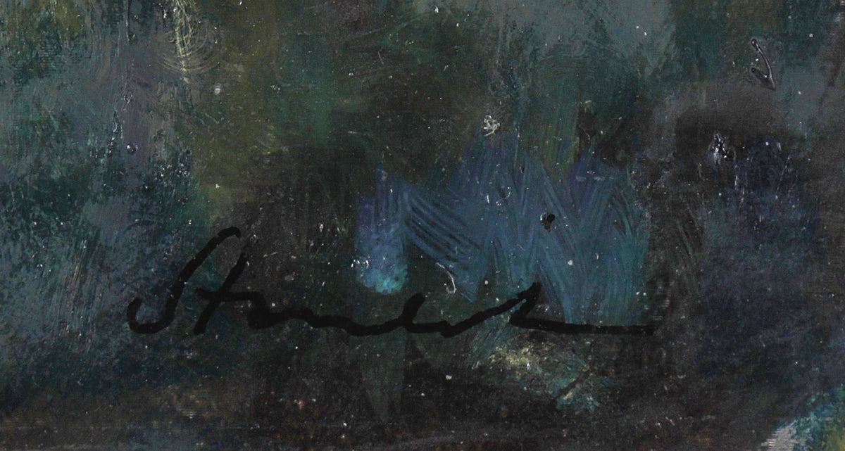 Vivid Abstracted Landscape <br>2009 Oil on Paper <br><br>#C0069