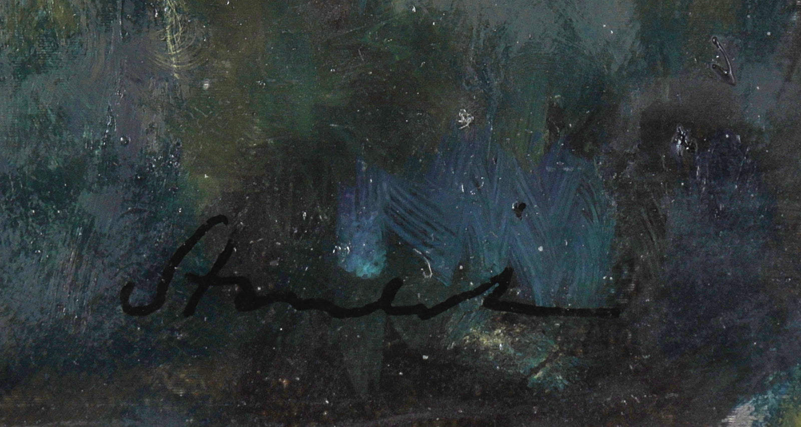 Vivid Abstracted Landscape <br>2009 Oil on Paper <br><br>#C0069