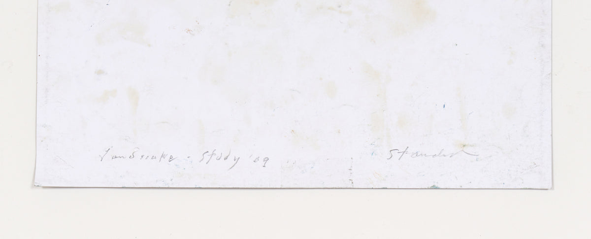 Vivid Abstracted Landscape <br>2009 Oil on Paper <br><br>#C0069