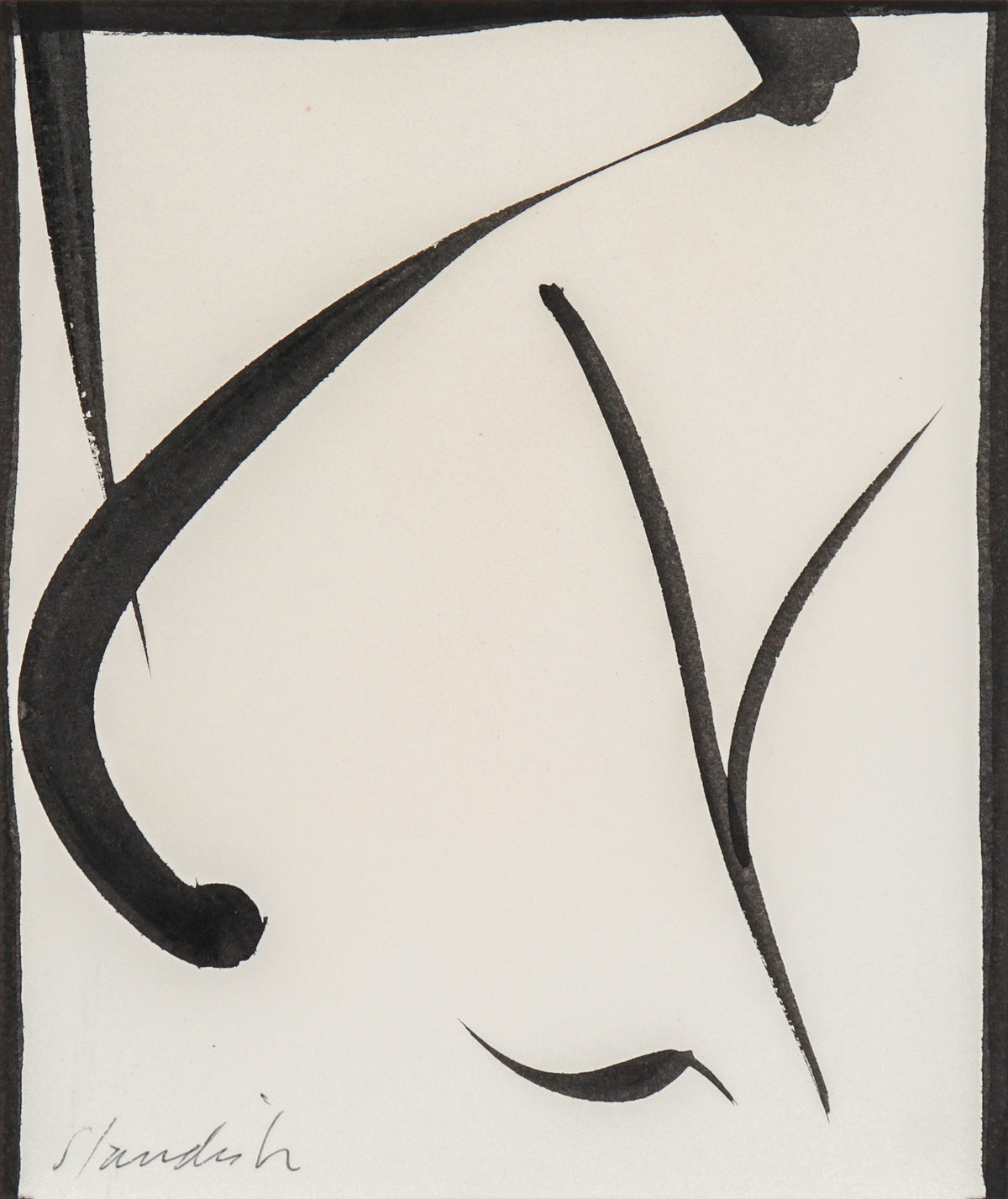 Brushstroke Abstract <br>20th Century Ink <br><br>#C0074