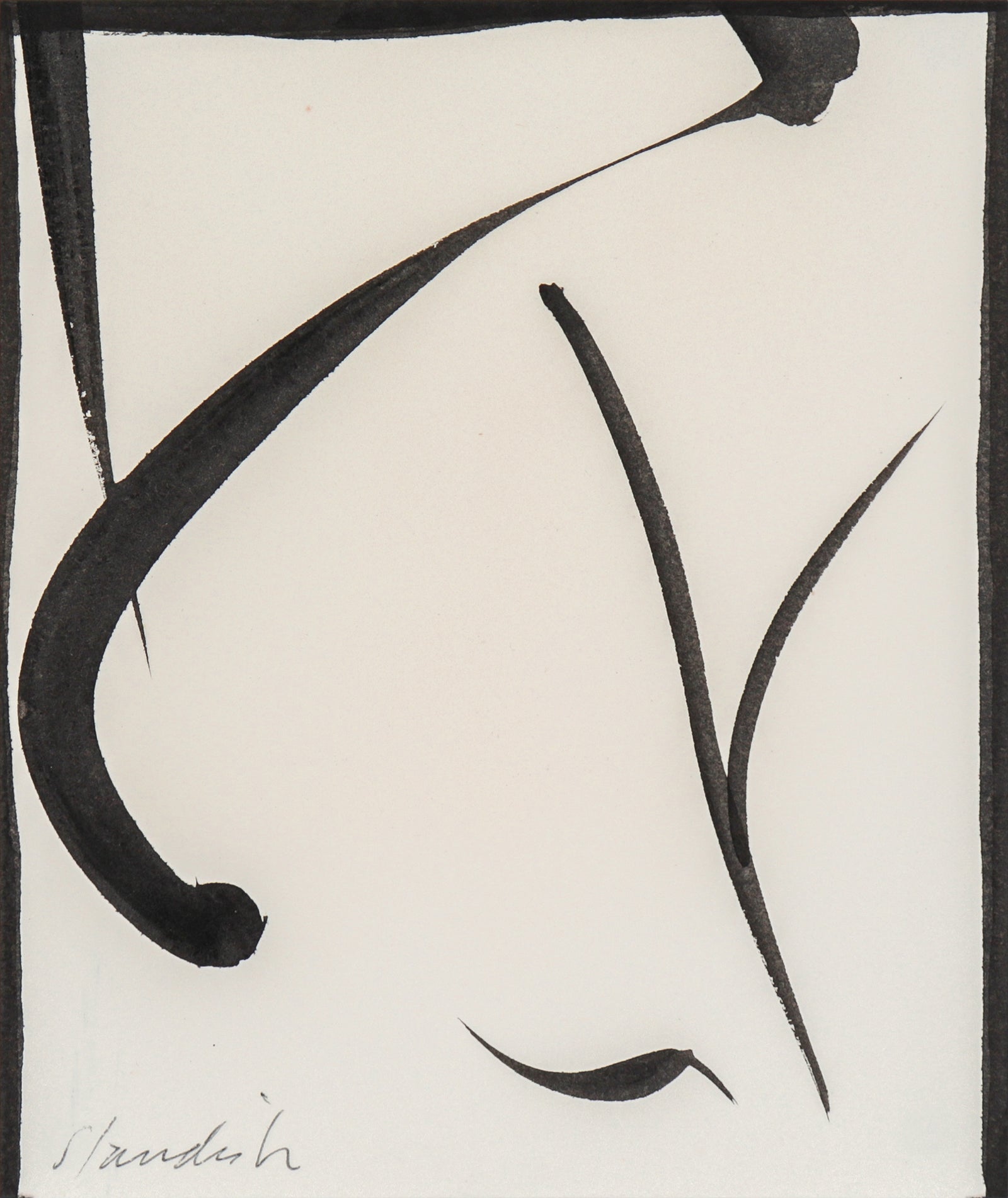 Brushstroke Abstract <br>20th Century Ink <br><br>#C0074