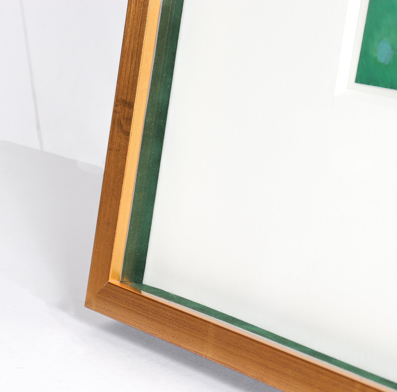 Modernist Green Abstract <br>20th Century Oil on Paper <br><br>#C0080