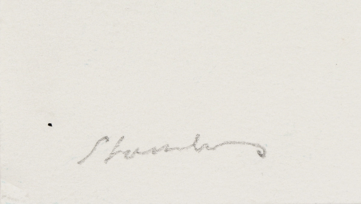 Modernist Green Abstract <br>20th Century Oil on Paper <br><br>#C0080