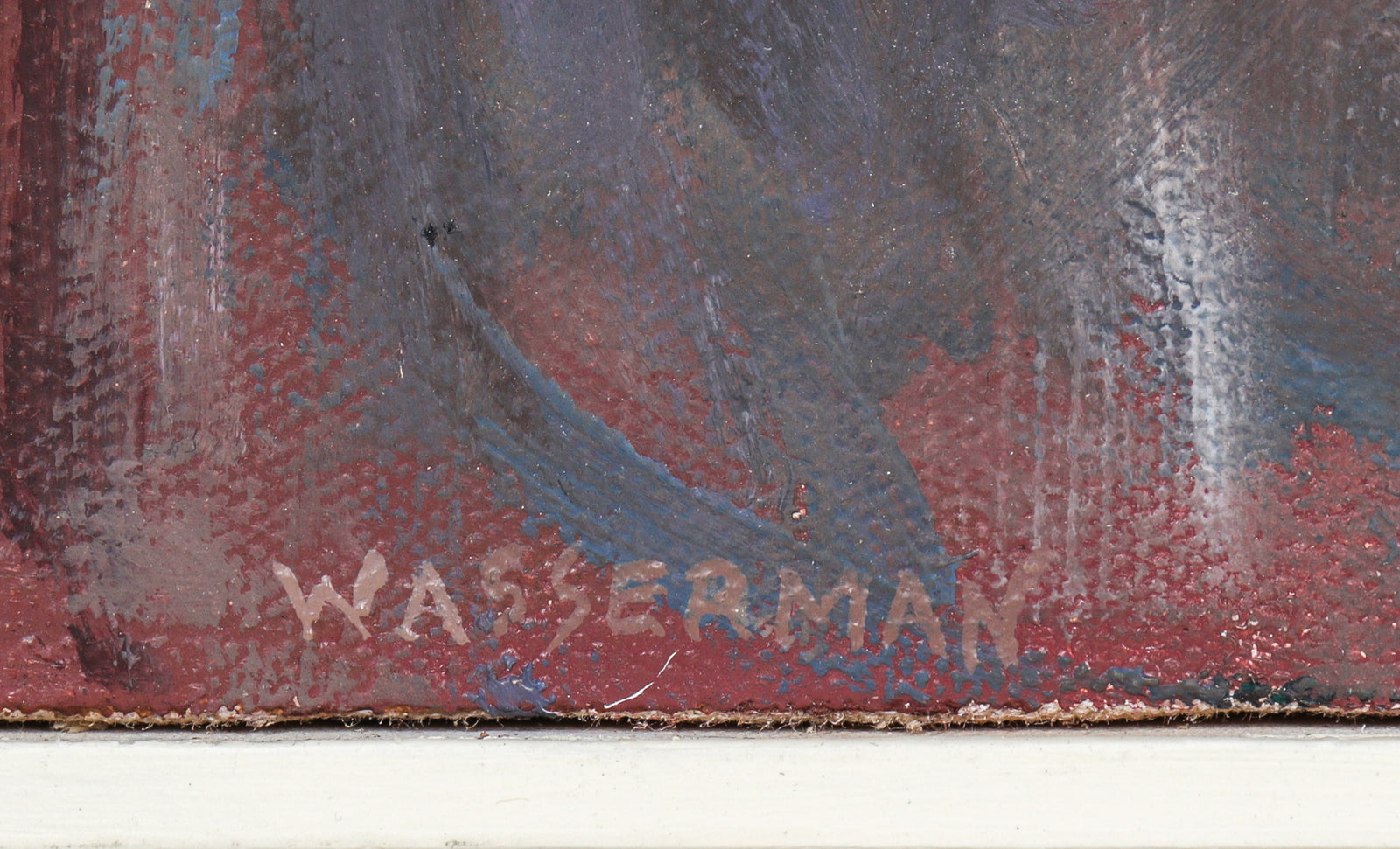 Abstracted Figures & Window Scene <br>20th Century OIl<br><br>#C0144