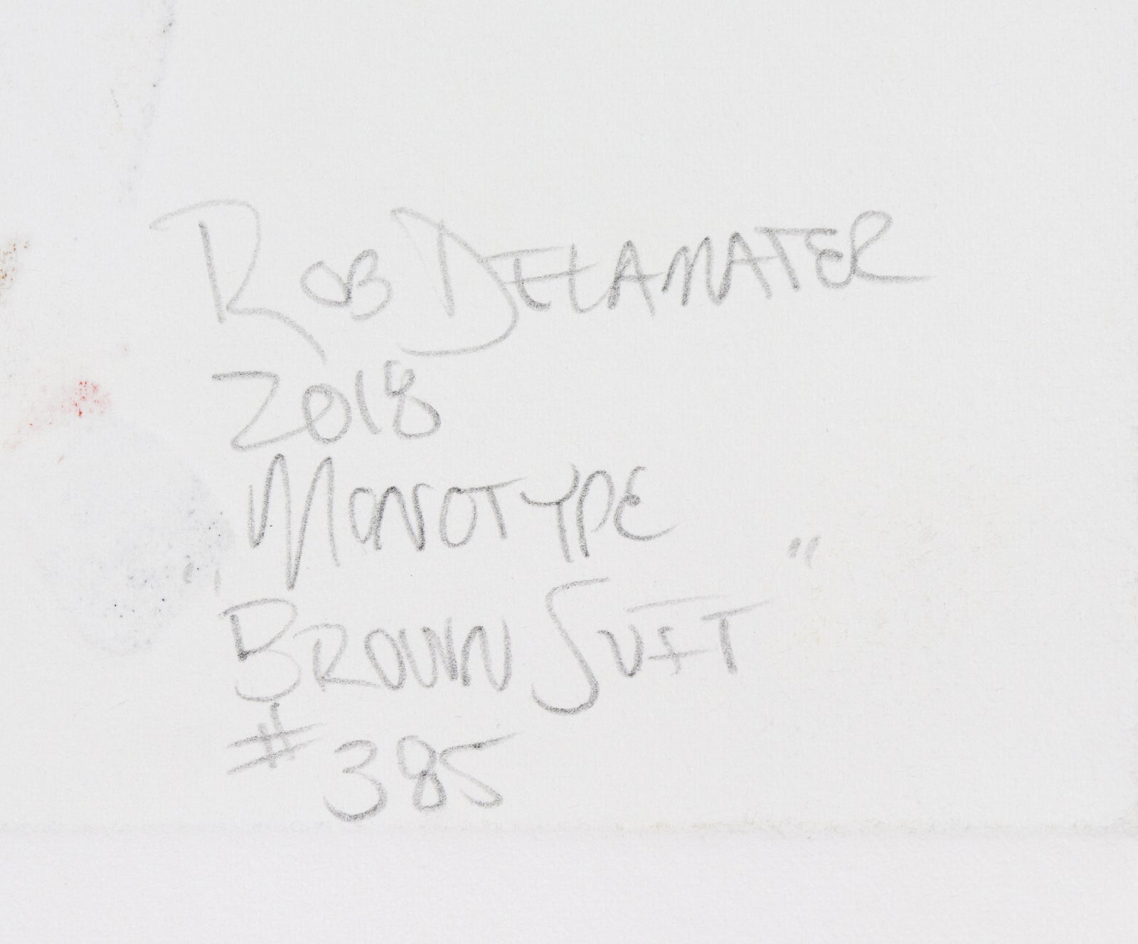 <i>Brown Suit</i> <br>2018 Monotype <br><br>#C0203