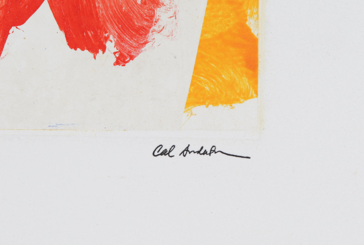 Vibrant Brushstroke Abstract <br>20th Century Monotype <br><br>#C0237