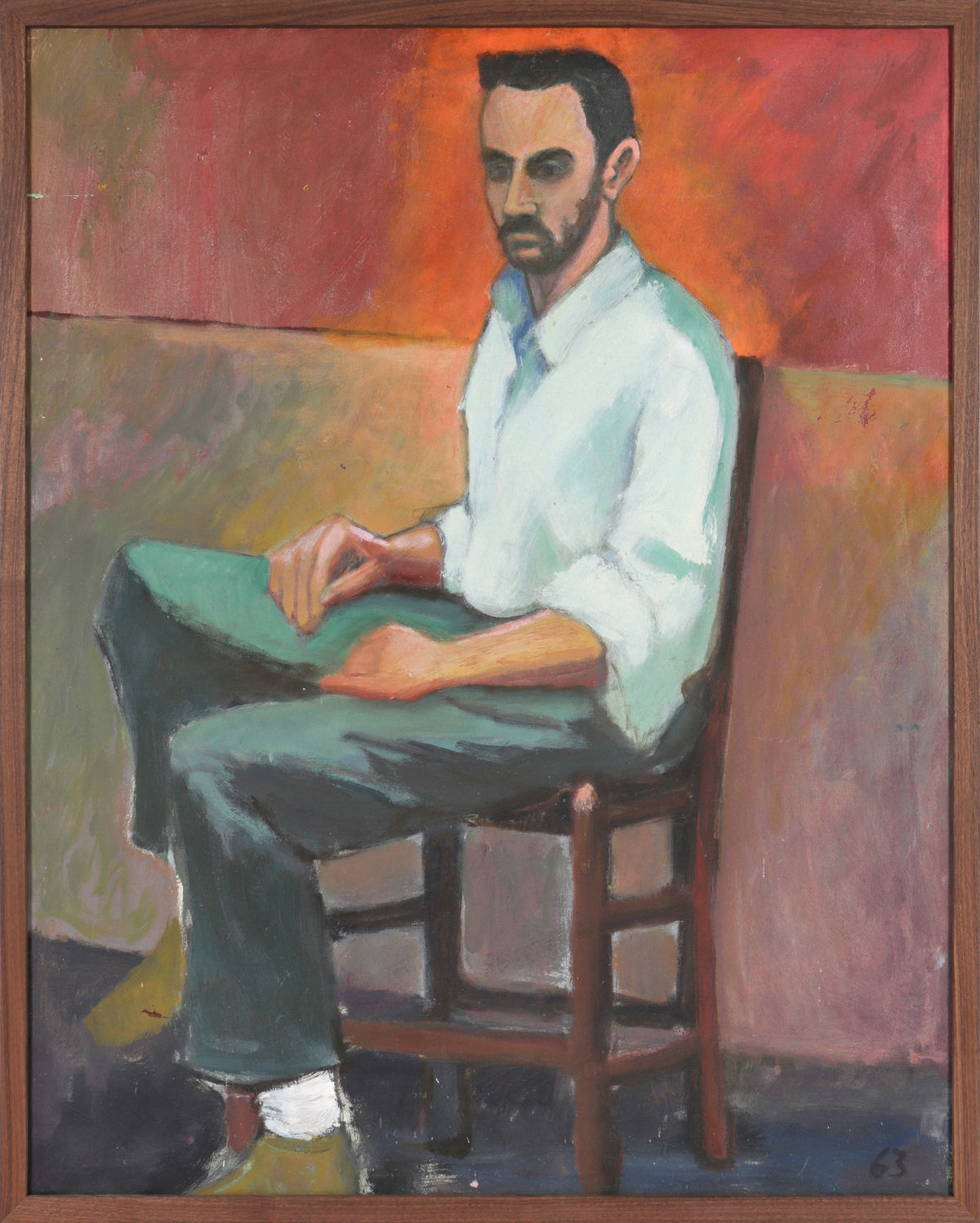 Seated Male Portrait &lt;br&gt;1963 Acrylic &lt;br&gt;&lt;br&gt;#C0393
