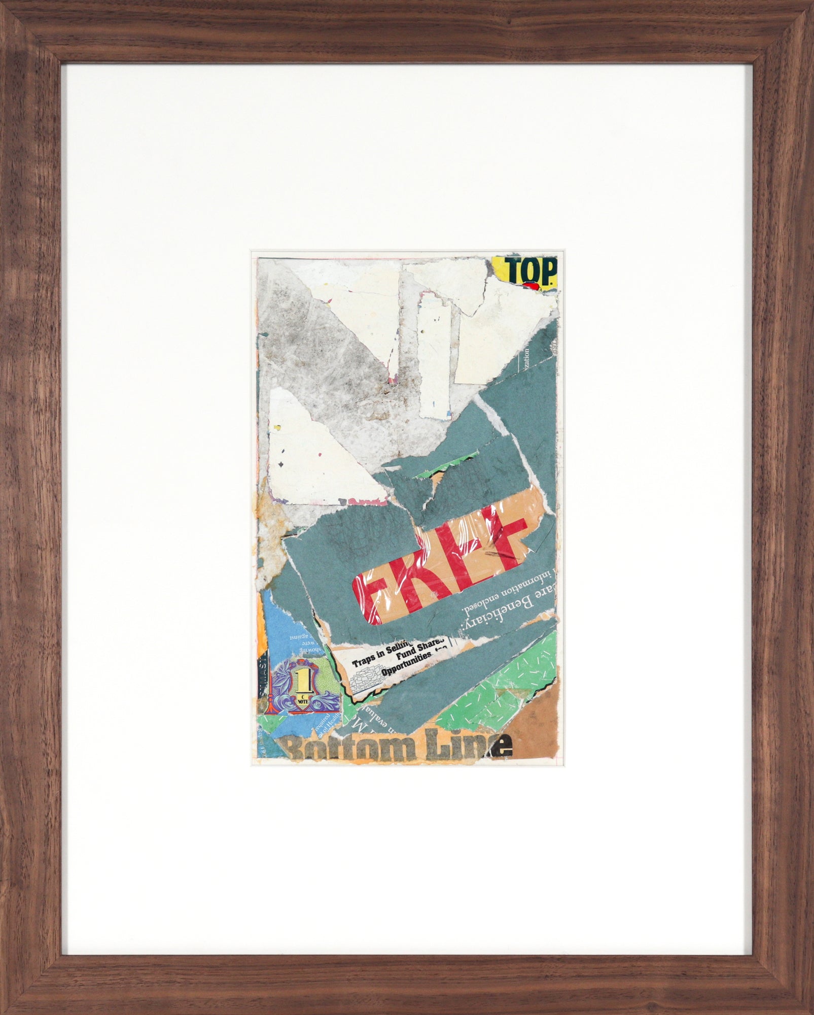 <i>Free</i> <br>20th Century Collage on Mat Board <br><br>#C0476
