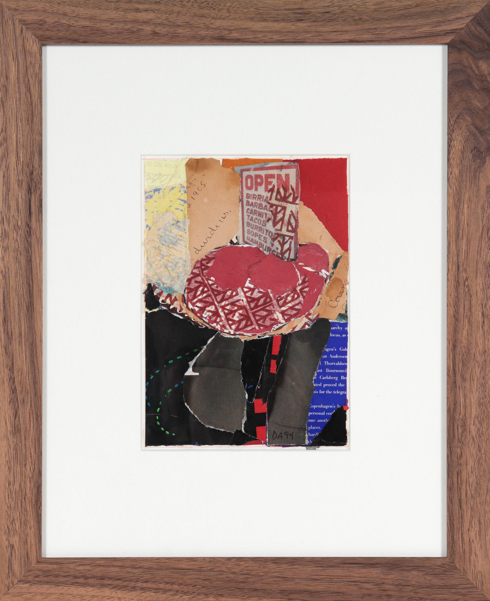 <i>Open</i> <br>1994 Mixed Media Collage on Paper <br><br>#C0479