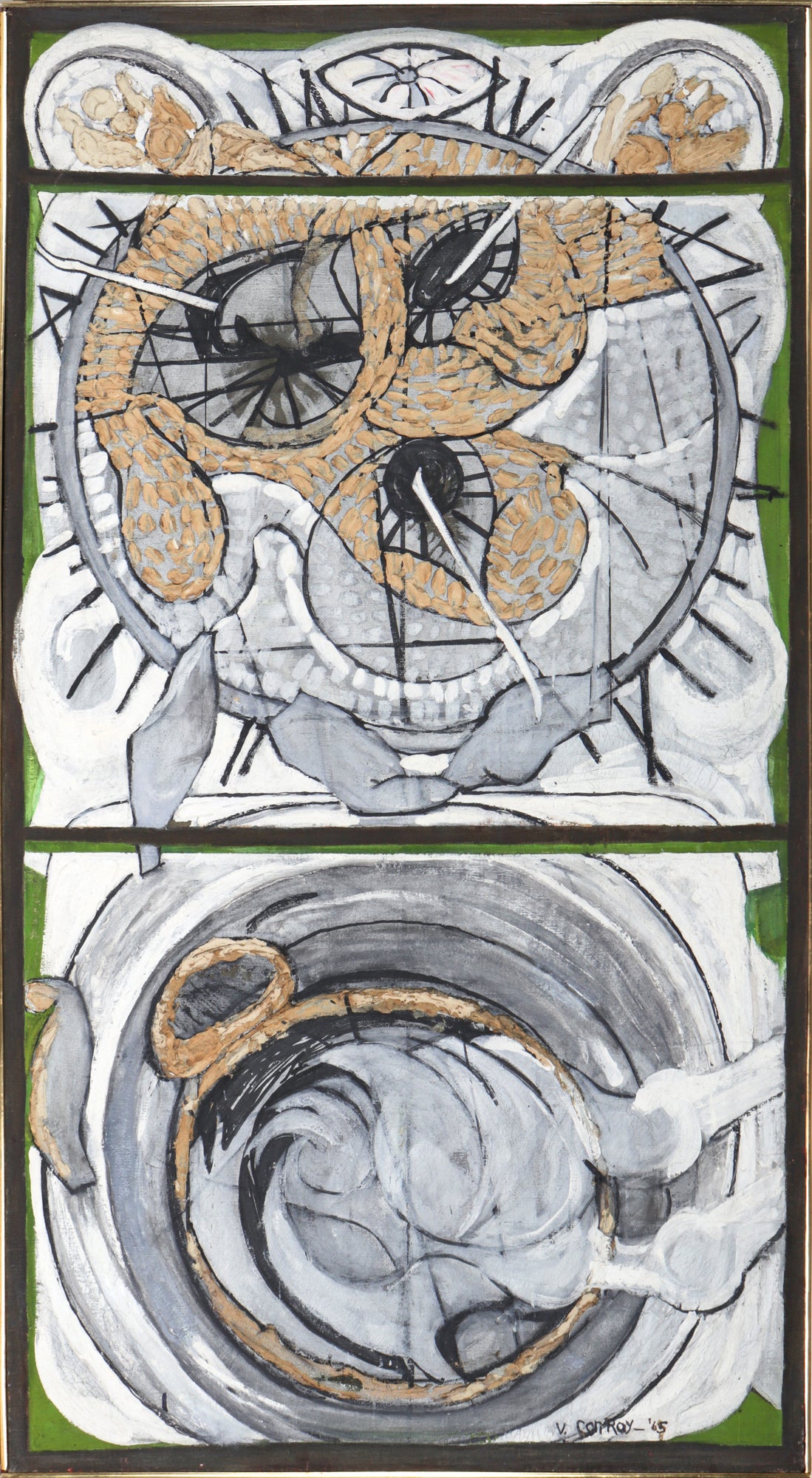 <i>Sunspots and Eye of the Storm</i> <br>1965 Acrylic <br><br>#C0672