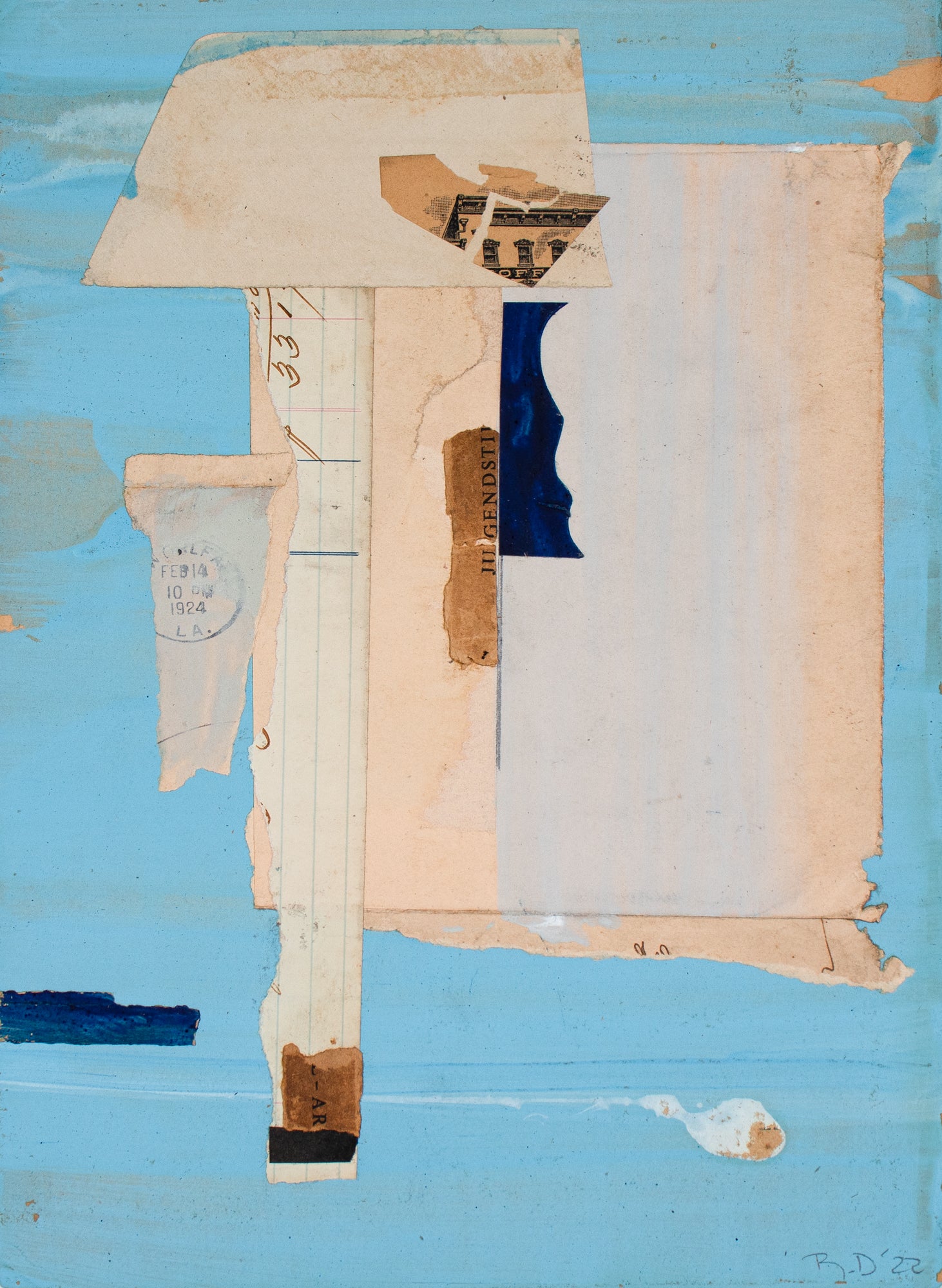 <i>A Month in New Orleans II</i> <br>2022 Mixed Media Collage <br><br>#C0713