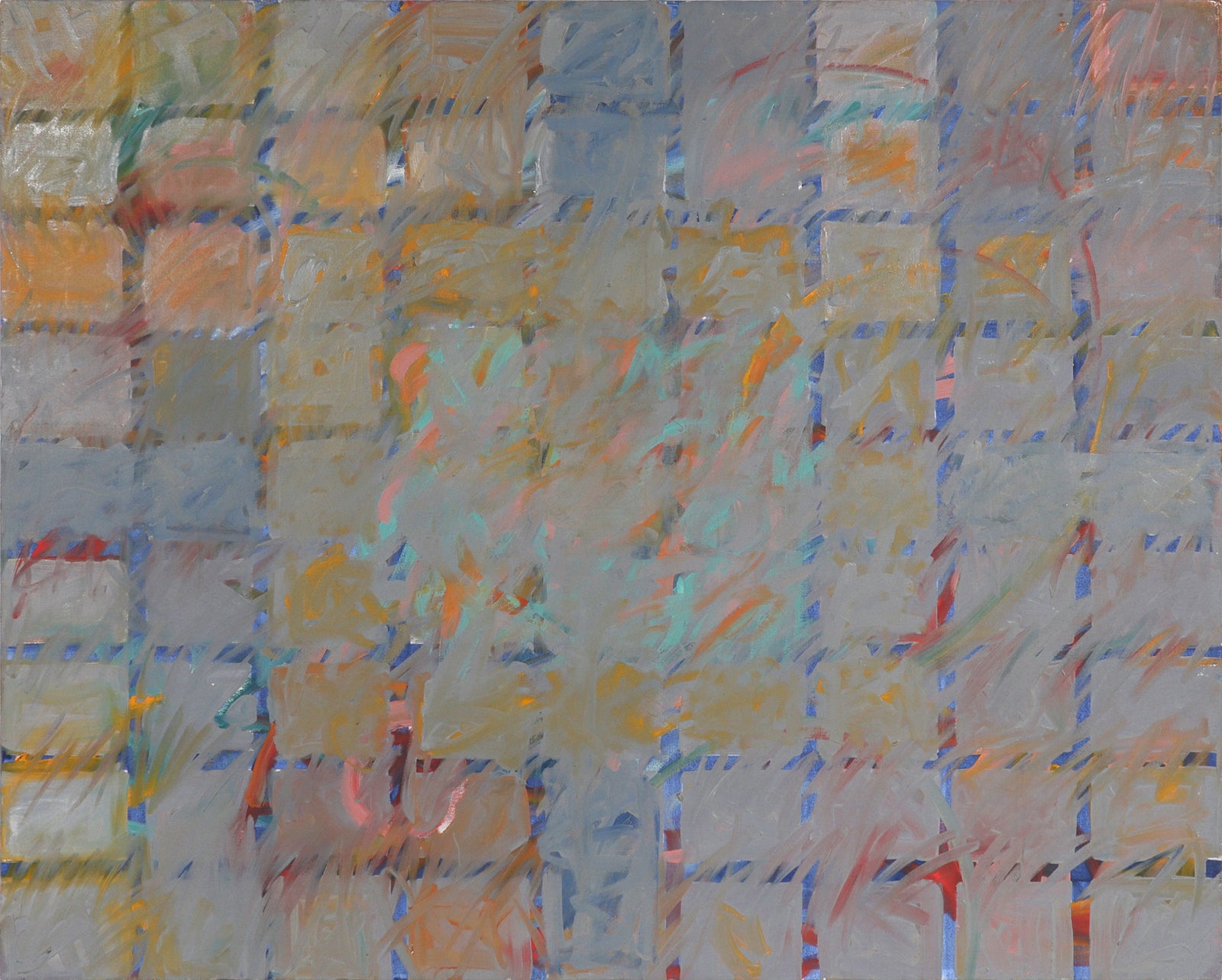 Abstract on a Grid <br>1984 Acrylic <br><br>#C0839