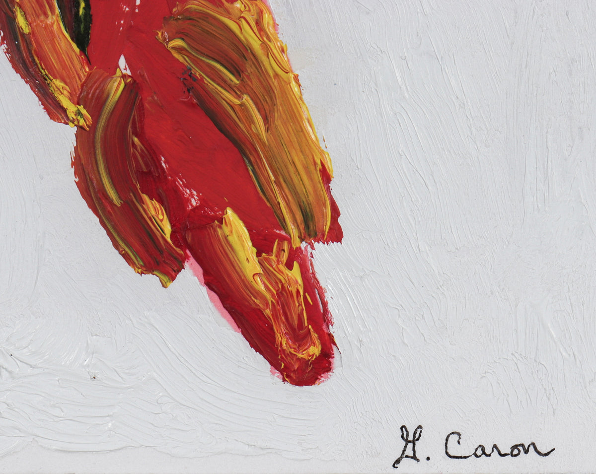 <I>Tropical Flowers</i> <br>2022 Oil & Ink on Paper <br><br>#C0862