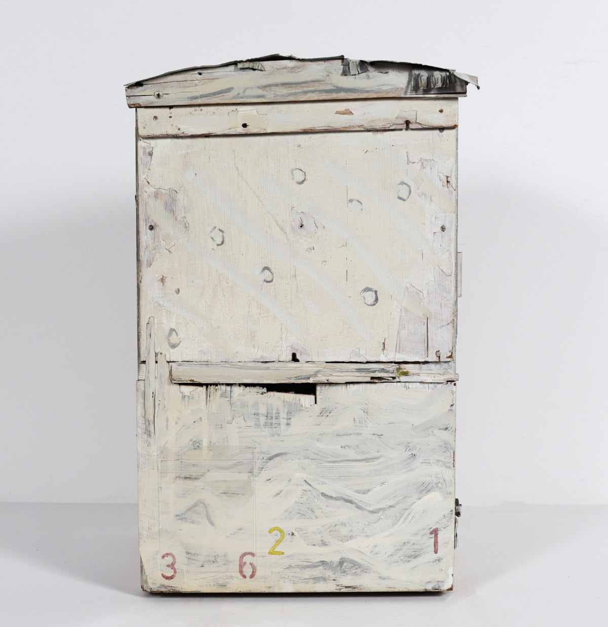 Assemblage Sculpture with Ephemera on Wood Base <br><br>#C0900