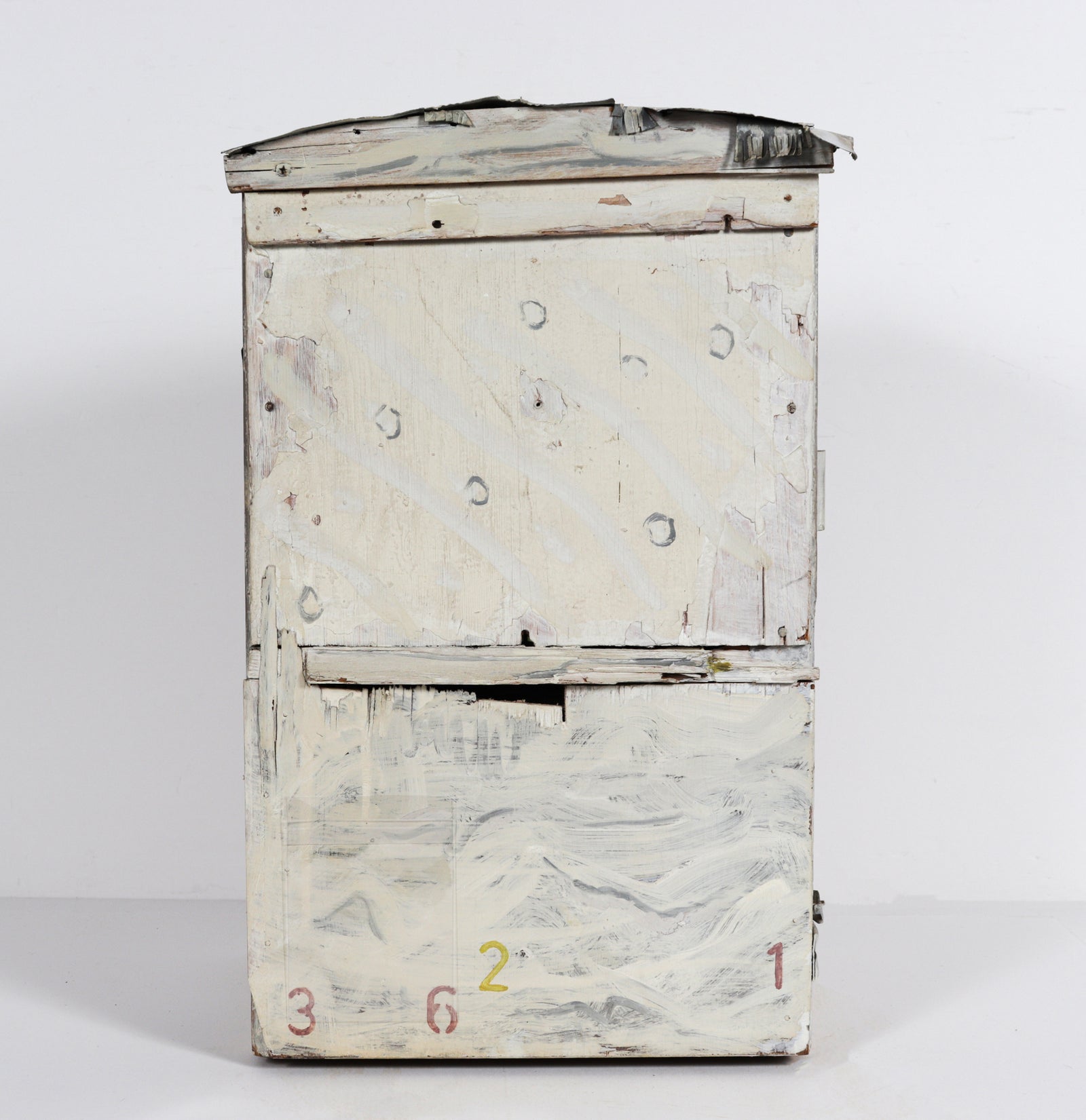 Assemblage Sculpture with Ephemera on Wood Base <br><br>#C0900