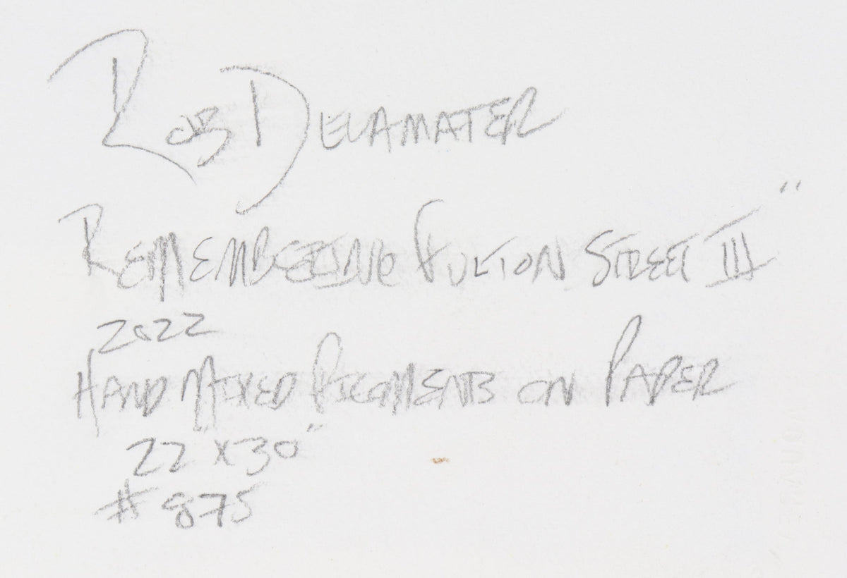<i>Remembering Fulton Street III</i> <br>2022 Hand-Mixed Pigments <br><br>#C0942
