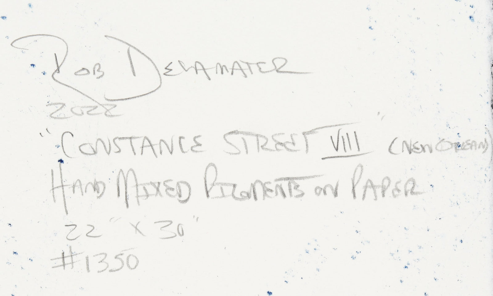 <i>Constance Street VII (New Orleans)</i> <br>2022 Hand-Mixed Pigments <br><br>#C0947