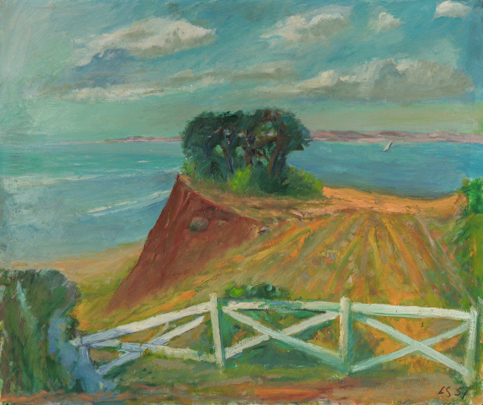 <I>Water Edge at Chesapeake Bay</I> <br>1957 Oil <br><br>#C0960