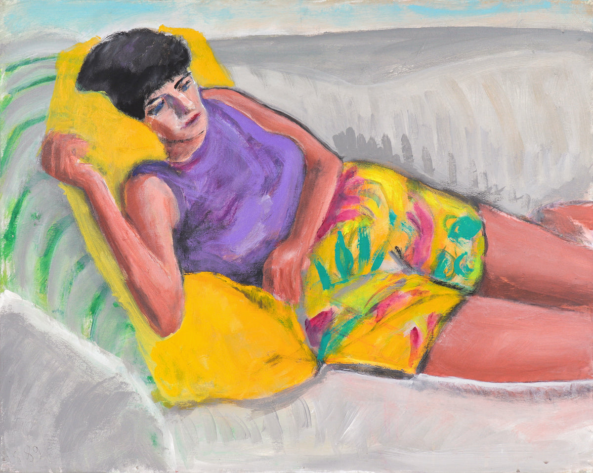 Lying on the Couch&lt;br&gt;1989 Acrylic&lt;br&gt;&lt;br&gt;#C0963