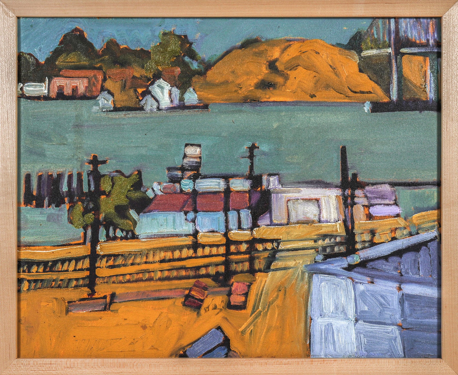 <i>San Francisco Bay Scene</i> <br>20th Century Oil <br><br>#C1035