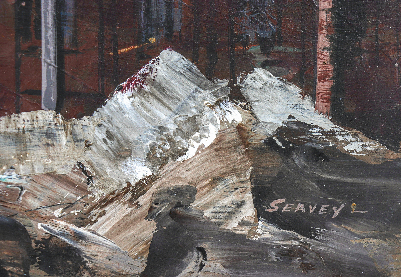 Moody Red Church <br>Mid Century Oil <br><br>#C1038