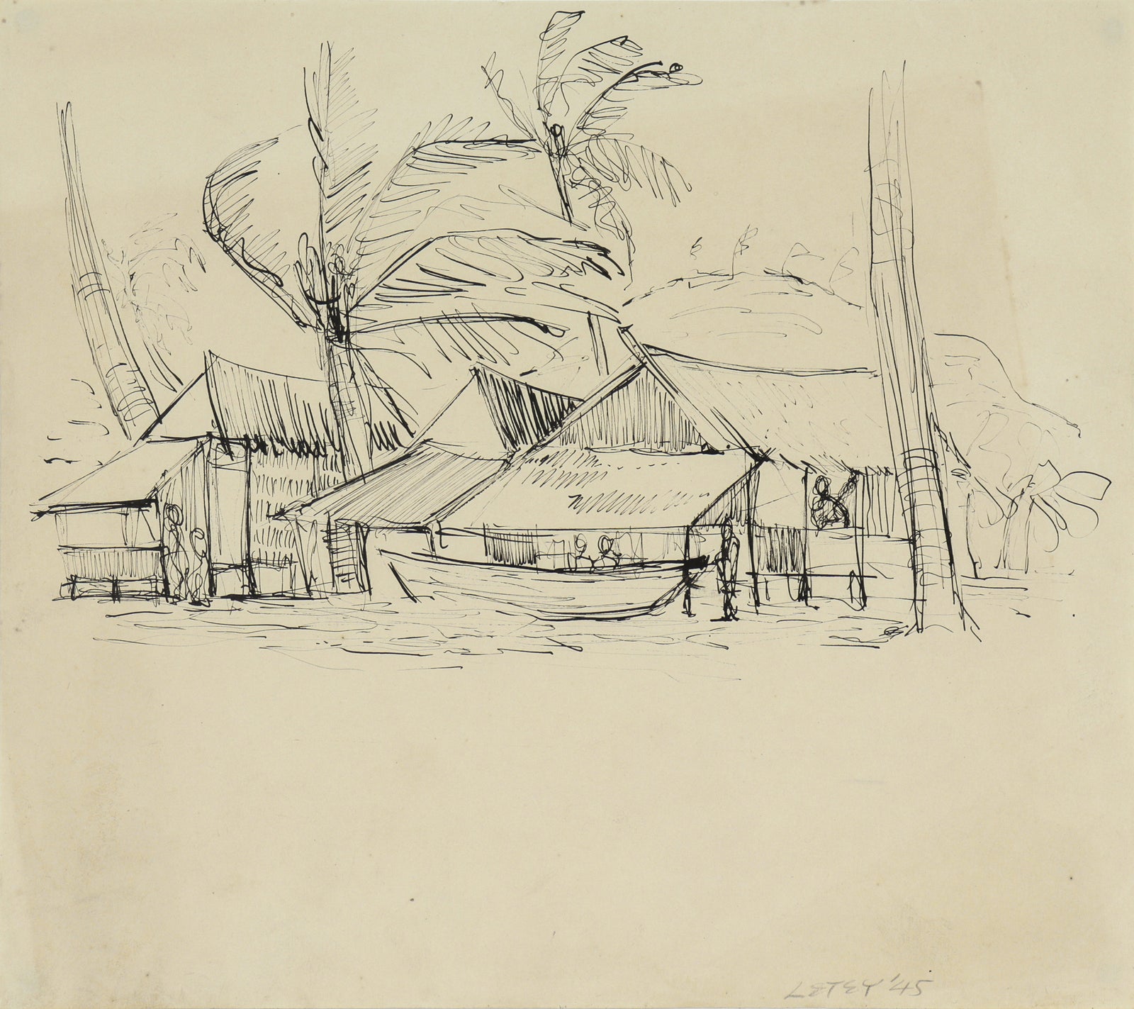 <i>Letey</i> <br>1945 Watercolor <br><br>#C1081