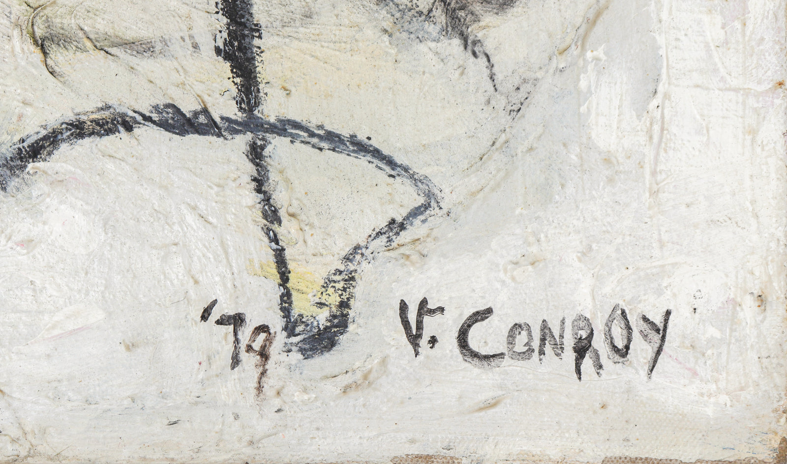 <i>Protoplast (atom activating proteins)</i> <br>1979 Oil, Acrylic & Swedish Putty <br><br>#C1152