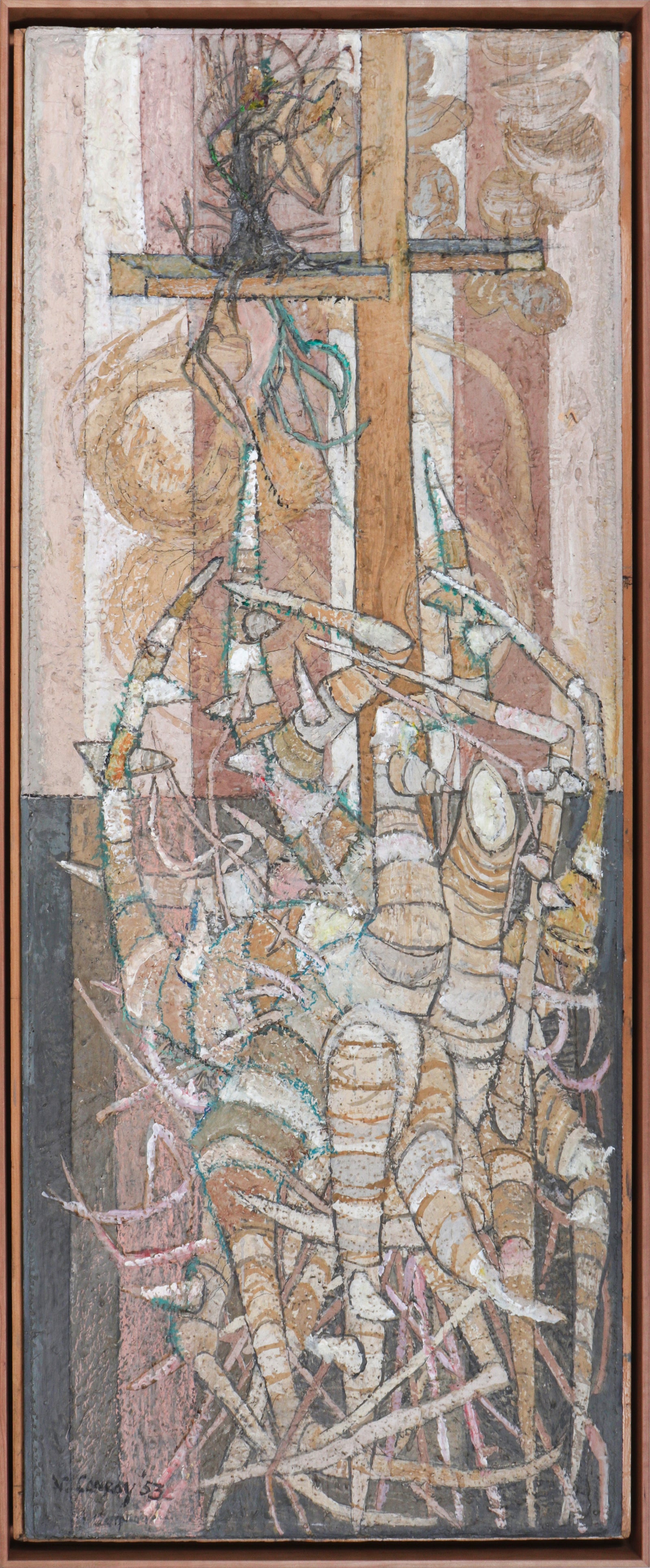 <i>Gentle Root + Russian Thistle</i> <br>1953 Oil & Acrylic <br><br>#C1160