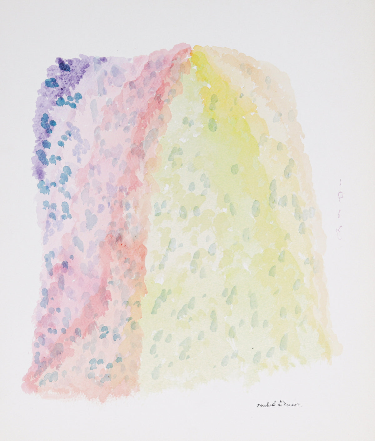 Sunny Arched Abstract &lt;br&gt;1963 Watercolor &lt;br&gt;&lt;br&gt;#C1190