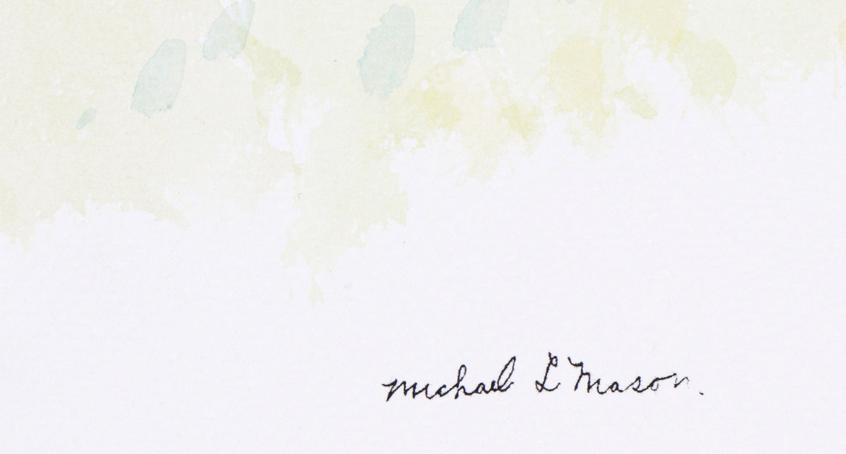 Sunny Arched Abstract <br>1963 Watercolor <br><br>#C1190