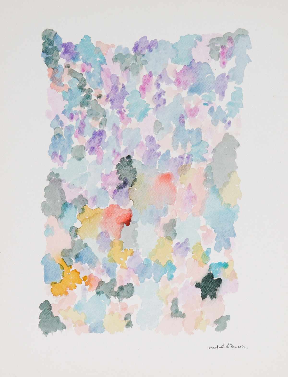 Starry Color Field Abstract &lt;br&gt;1960s Watercolor &lt;br&gt;&lt;br&gt;#C1193