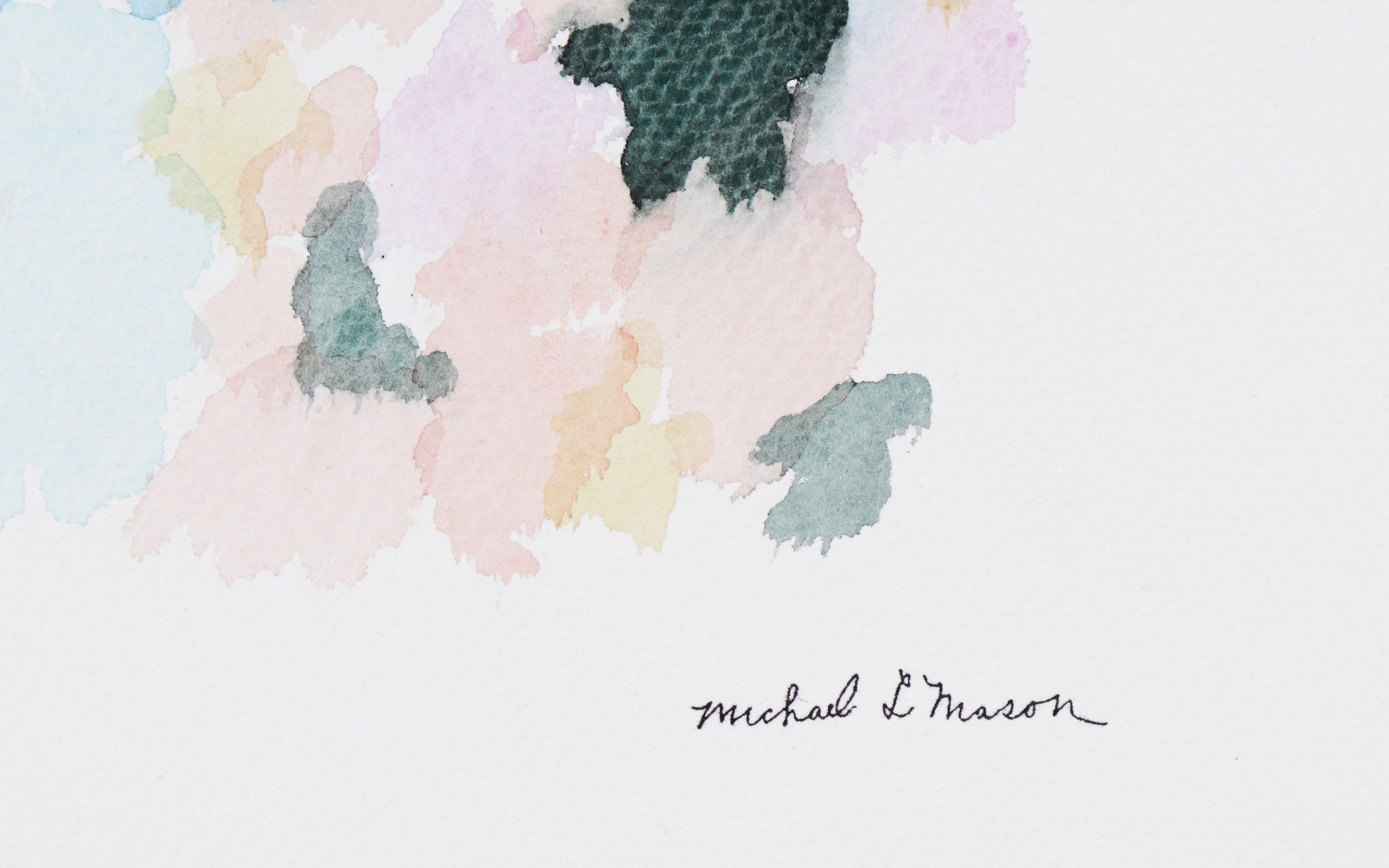 Starry Color Field Abstract <br>1960s Watercolor <br><br>#C1193